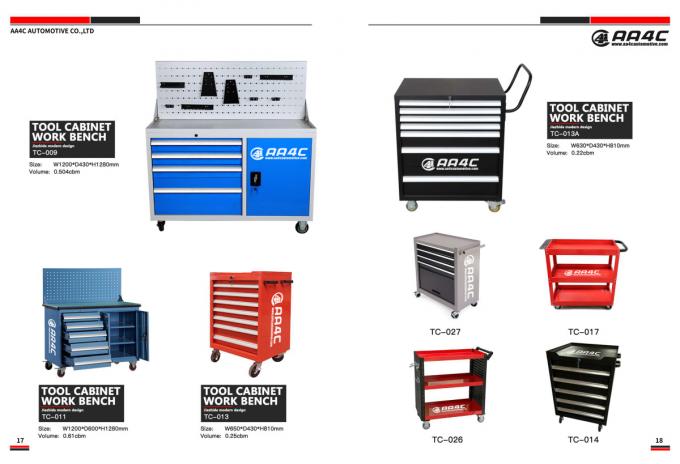 Самое лучшее AA4C 2020 продает 7 шкафов инструмента ящиков дешевых с вагонеткой TC-013 инструмента шкафа инструмента металла гаража мастерской боковой двери