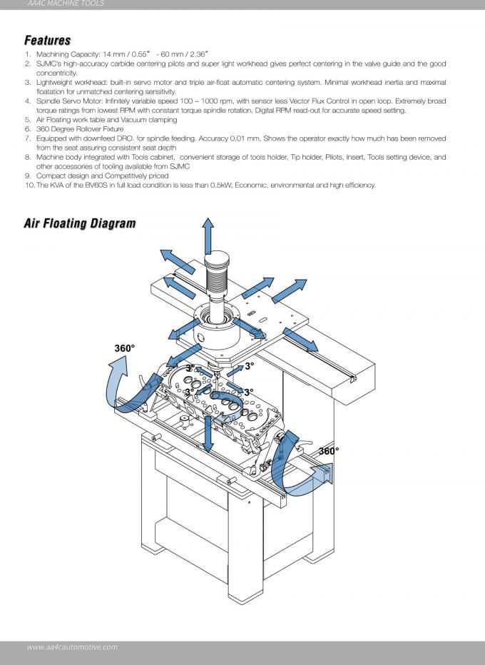 AA4C машина расточкой 1000 мест клапана воздуха машины расточкой штанги mm электрическая с высокой точностью BV60S